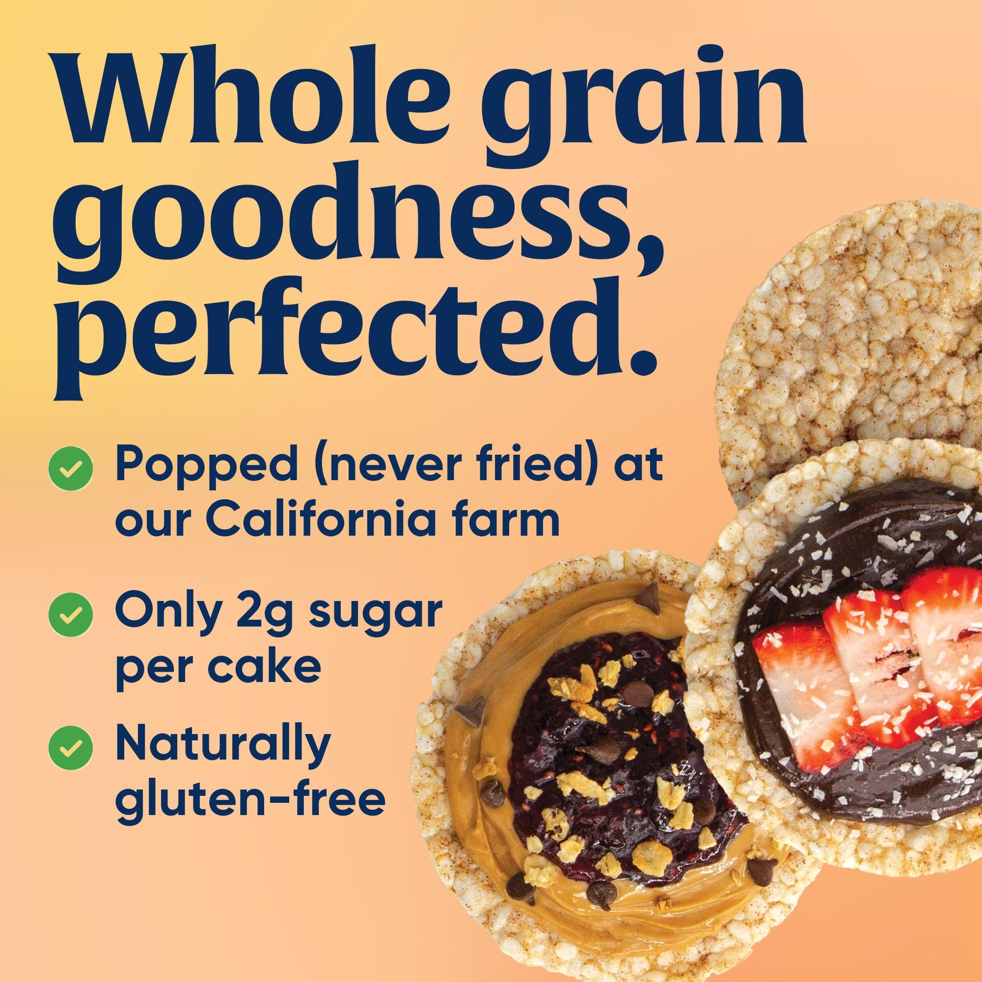 Lundberg Organic Brown Rice Cakes, Honey Nut, 9.6oz(pack of 12), Gluten-Free, Whole Grain, Kosher, USDA Certified Organic, Non-GMO Verified