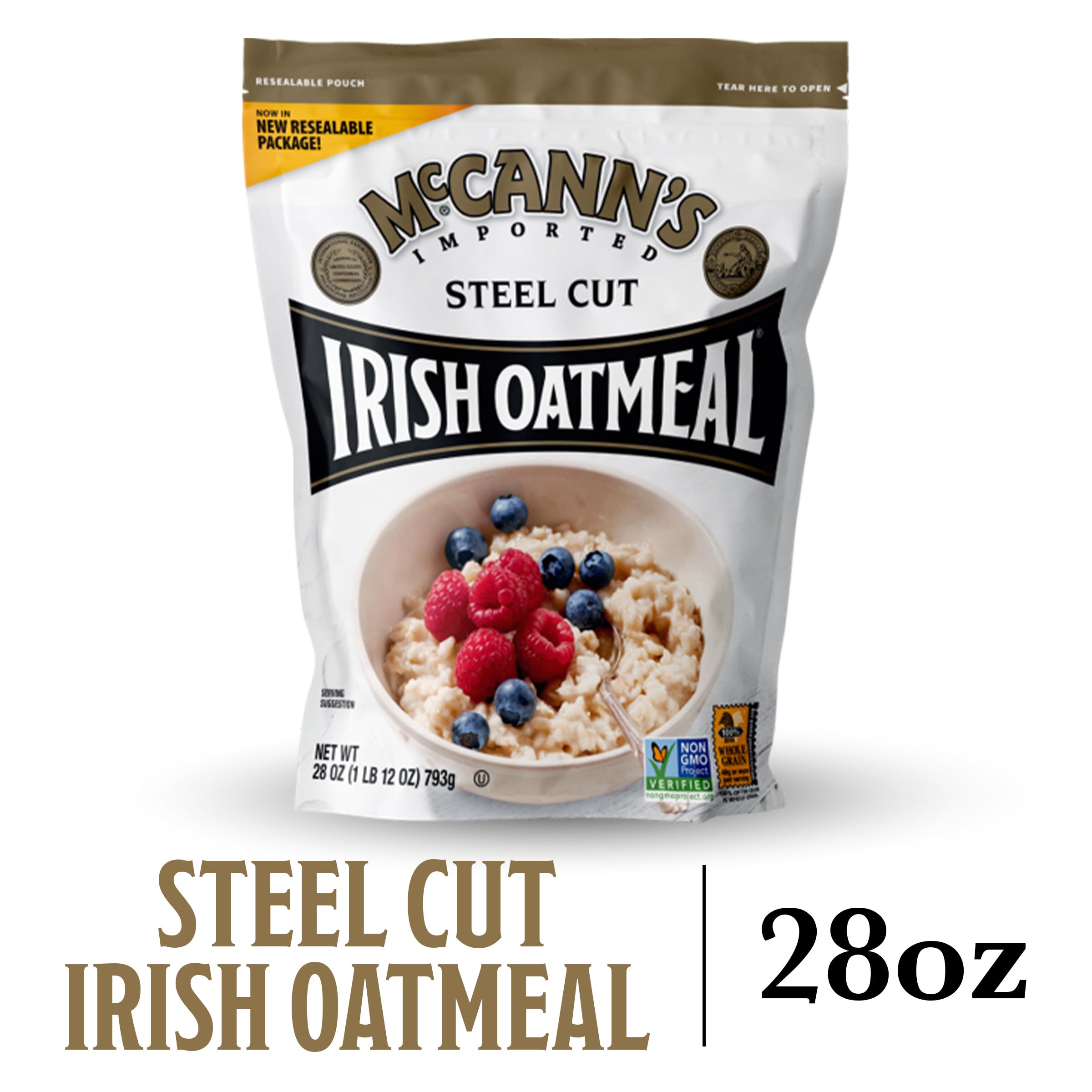 McCann's Irish Oatmeal, Quick & Easy Steel Cut Oats, 24 Ounce