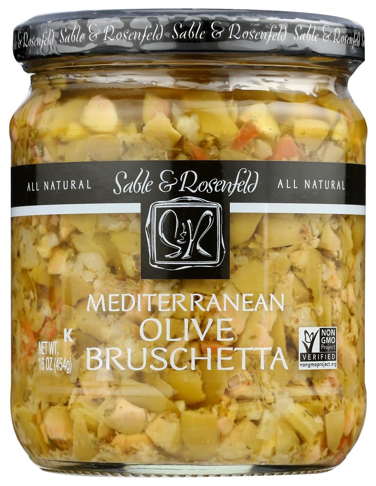 Sable and Rosenfeld Mediterranean Olive Bruschetta, 16 Ounce (Pack of 2)
