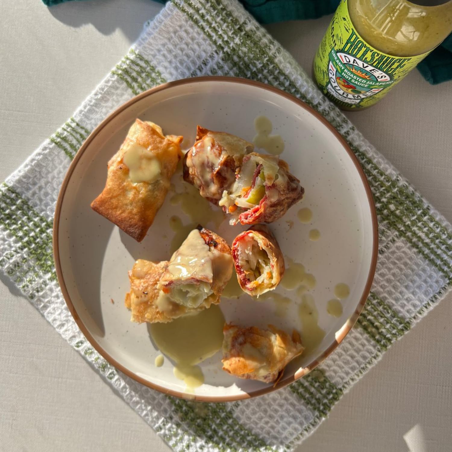 Dave’s Gourmet Creamy Roasted Jalapeno Hot Sauce - Moderately Spicy & Creamy Jalapeno Sauce - Green Hot Sauce for Tacos, Dips & Marinades - Vegan, Gluten-Free Sauce - 8oz Bottles (Pack of 6)