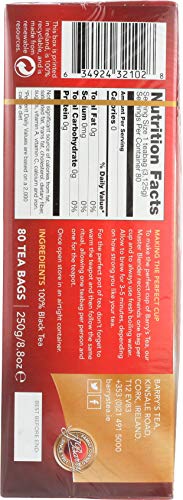 Barry's Tea Gold Blend - 80 Teabags - 250g - Expertly Blended in Ireland