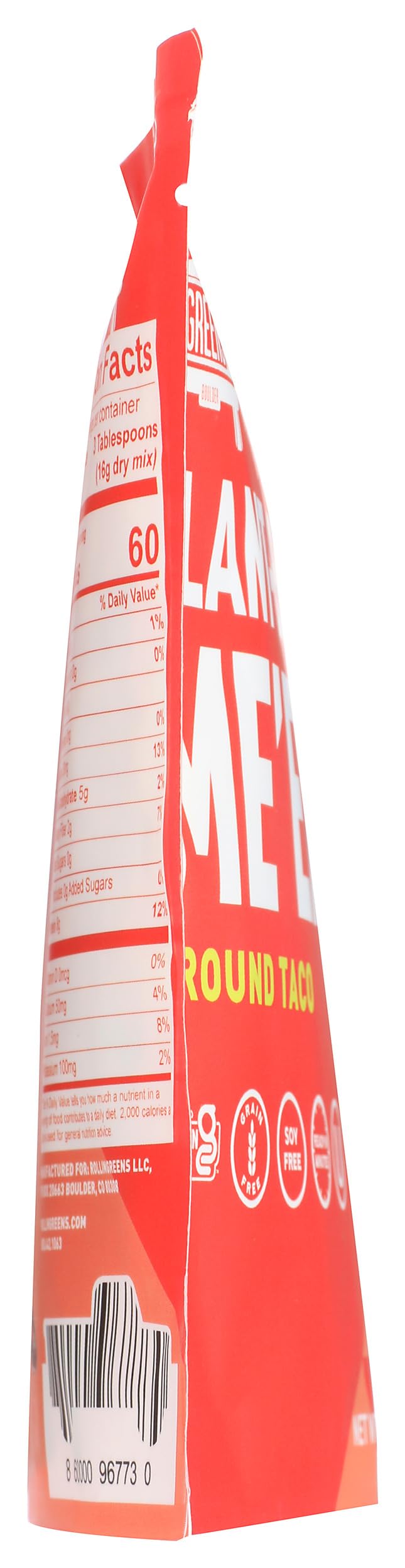 ROLLINGREENS Plant Based Ground Taco Pack, 4.5 OZ