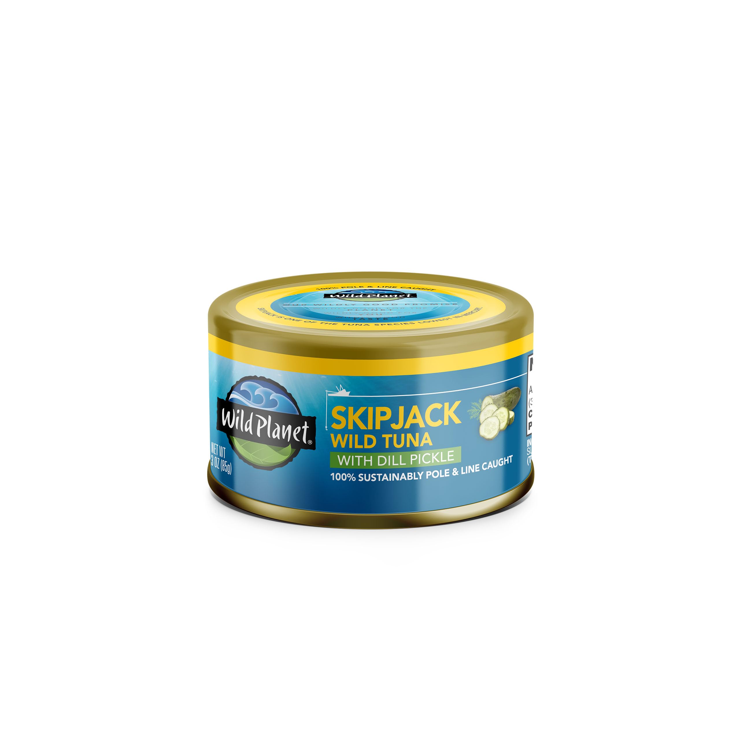 Wild Planet Wild Skipjack Tuna with Dill Pickle Tinned Fish, Canned Tuna, Sustainably Caught