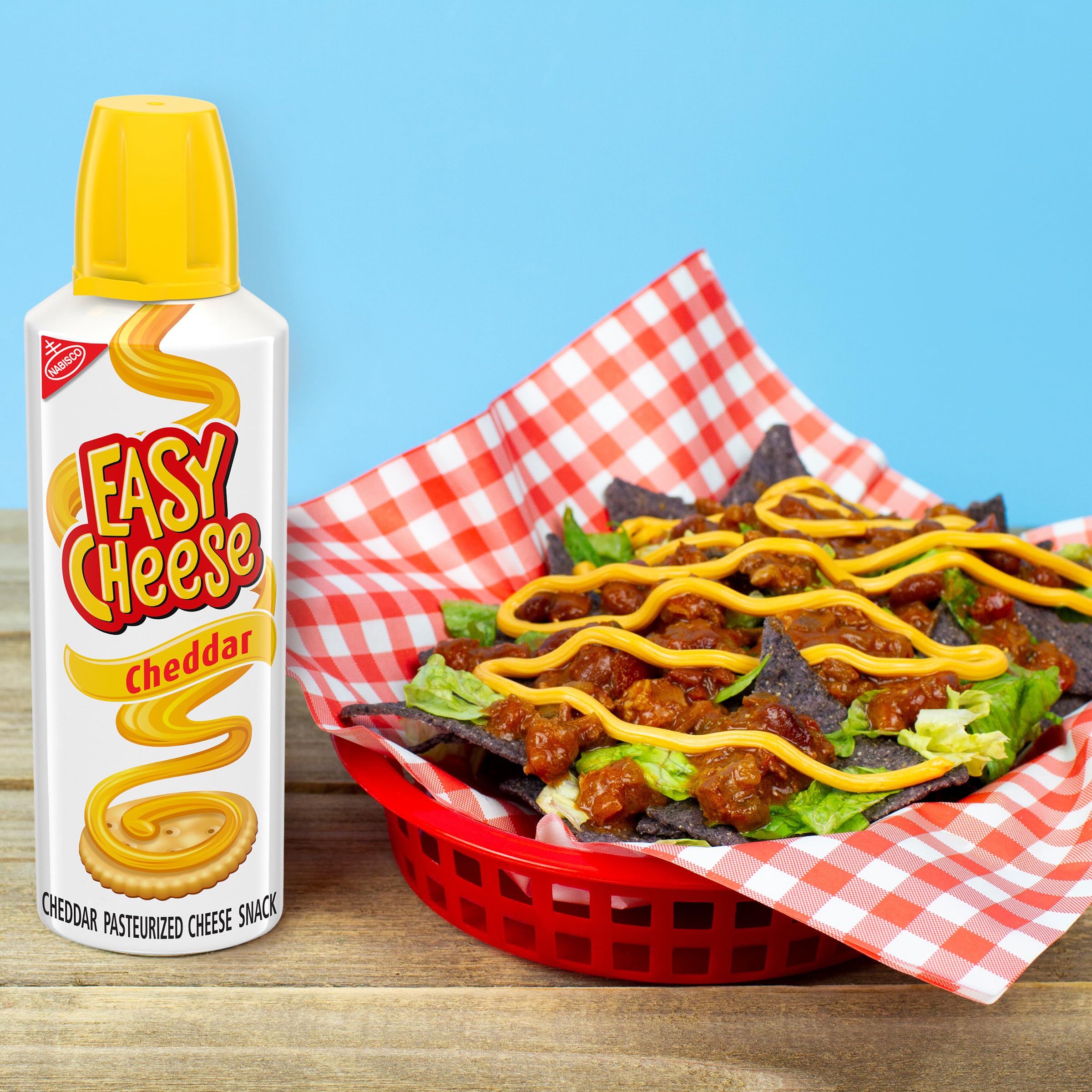 EASY CHEESE Cheddar Cheese Snack, 8 oz