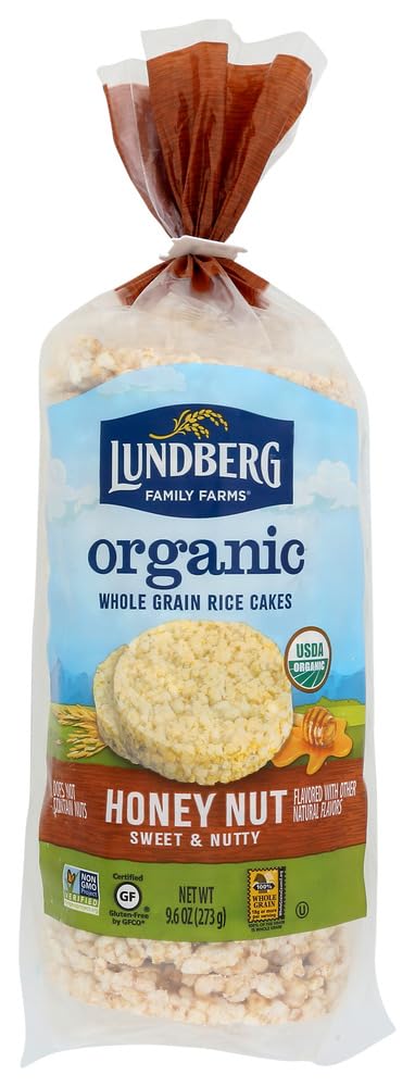 Lundberg Rice Cake,Og2,Honey Nut 9.6 Oz (Pack of 12)