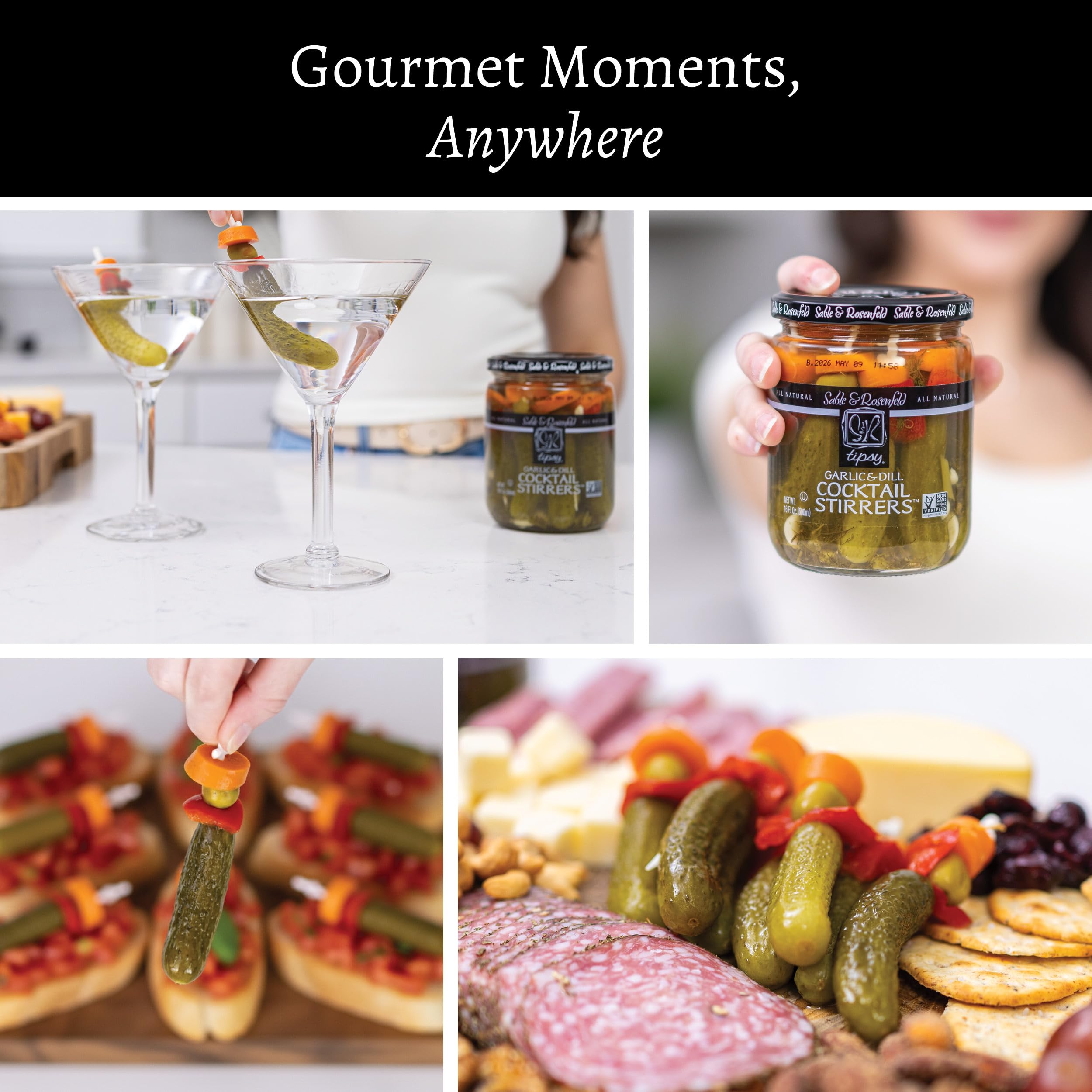 Sable and Rosenfeld Garlic and Dill Cocktail Stirrers, 16.0 Fl Oz