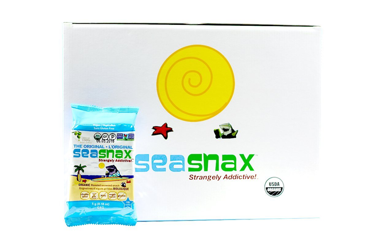 SeaSnax Roasted Seaweed Grab and Go Packs, .18-Ounce (Pack of 12)