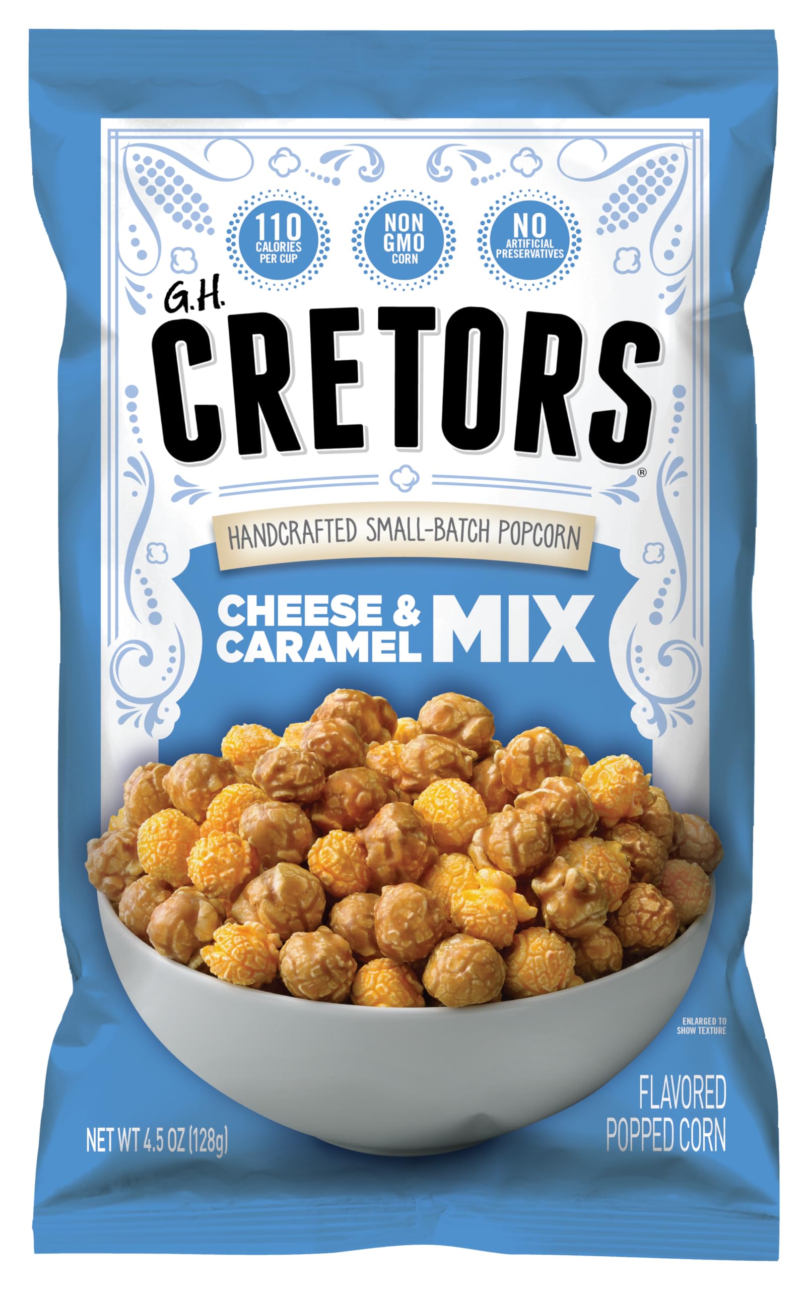 G.H. Cretors, The Mix, Cheese & Caramel Flavor Popcorn - King Size Single Serving Bag 4.5 Oz