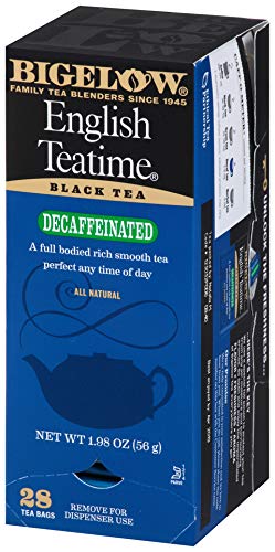Bigelow Decaffeinated English Teatime Tea 28-Count Boxes (Pack of 6) Premium Bagged Caffeine-Free Black Tea Antioxidant-Rich All Natural Decaffeinated Tea in Individual Foil-Wrapped Bags6