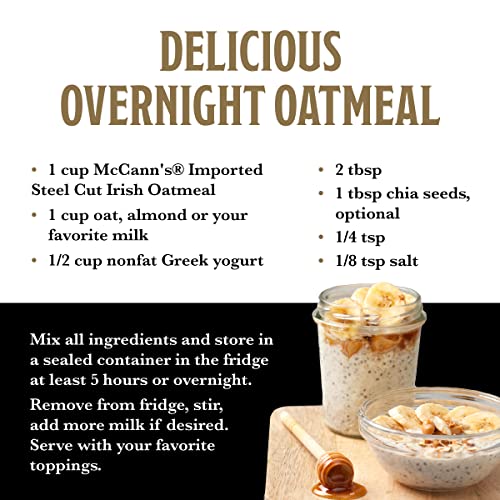 McCann's Irish Oatmeal, Quick & Easy Steel Cut Oats, 24 Ounce