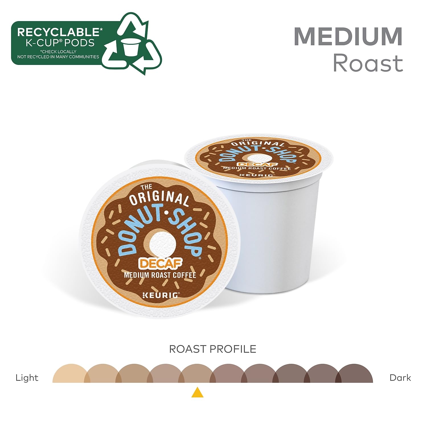 The Original Donut Shop Decaf Keurig Single-Serve K-Cup Pods, Medium Roast Coffee, 96 Count
