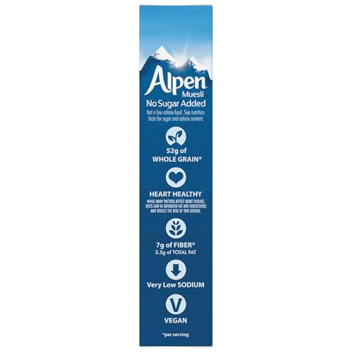 Alpen Original Muesli, Swiss Style Muesli Cereal, Whole Grain, Non-GMO Project Verified, Heart Healthy, Kosher, Vegan