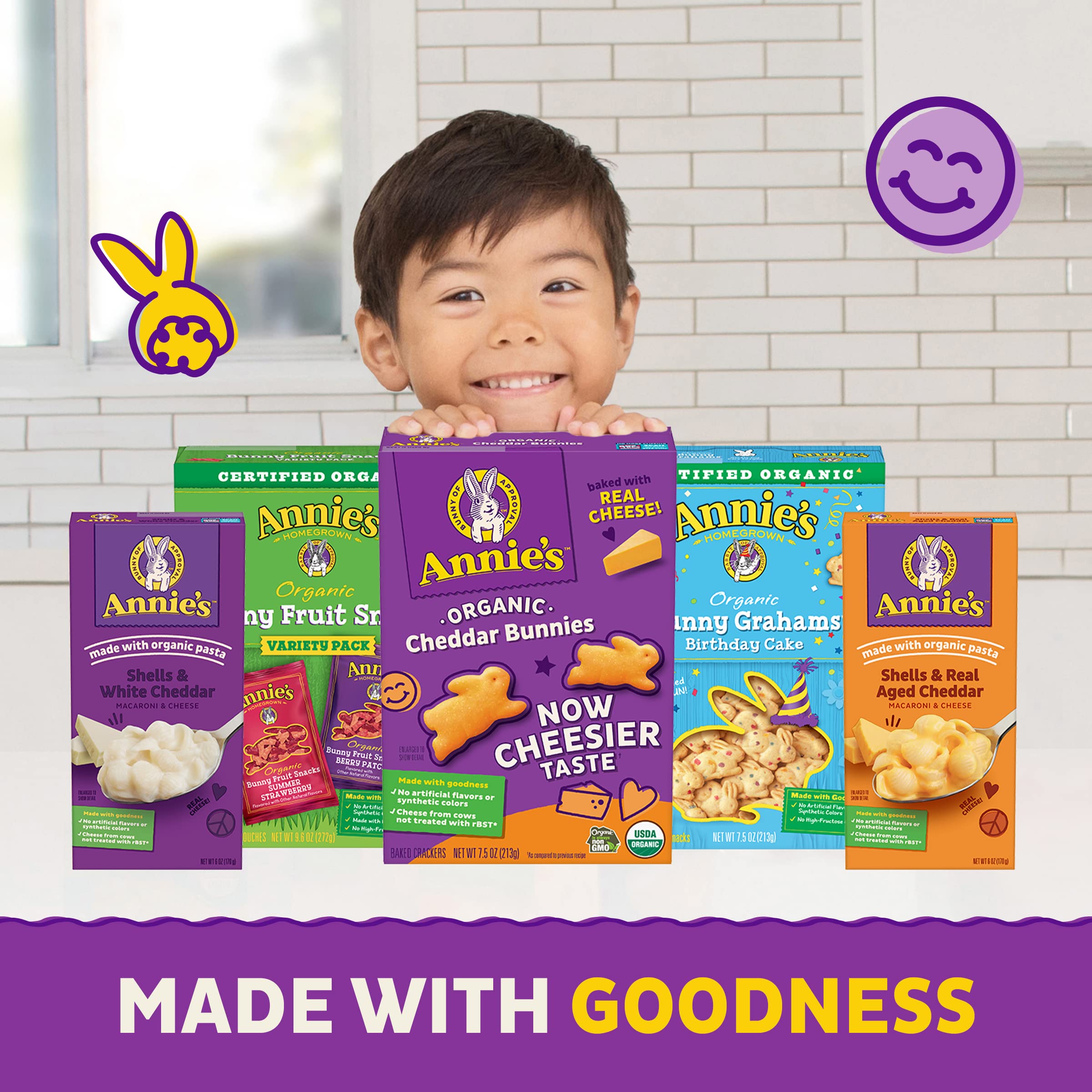 Annie's Cheddar Snack Mix With Assorted Crackers and Pretzels