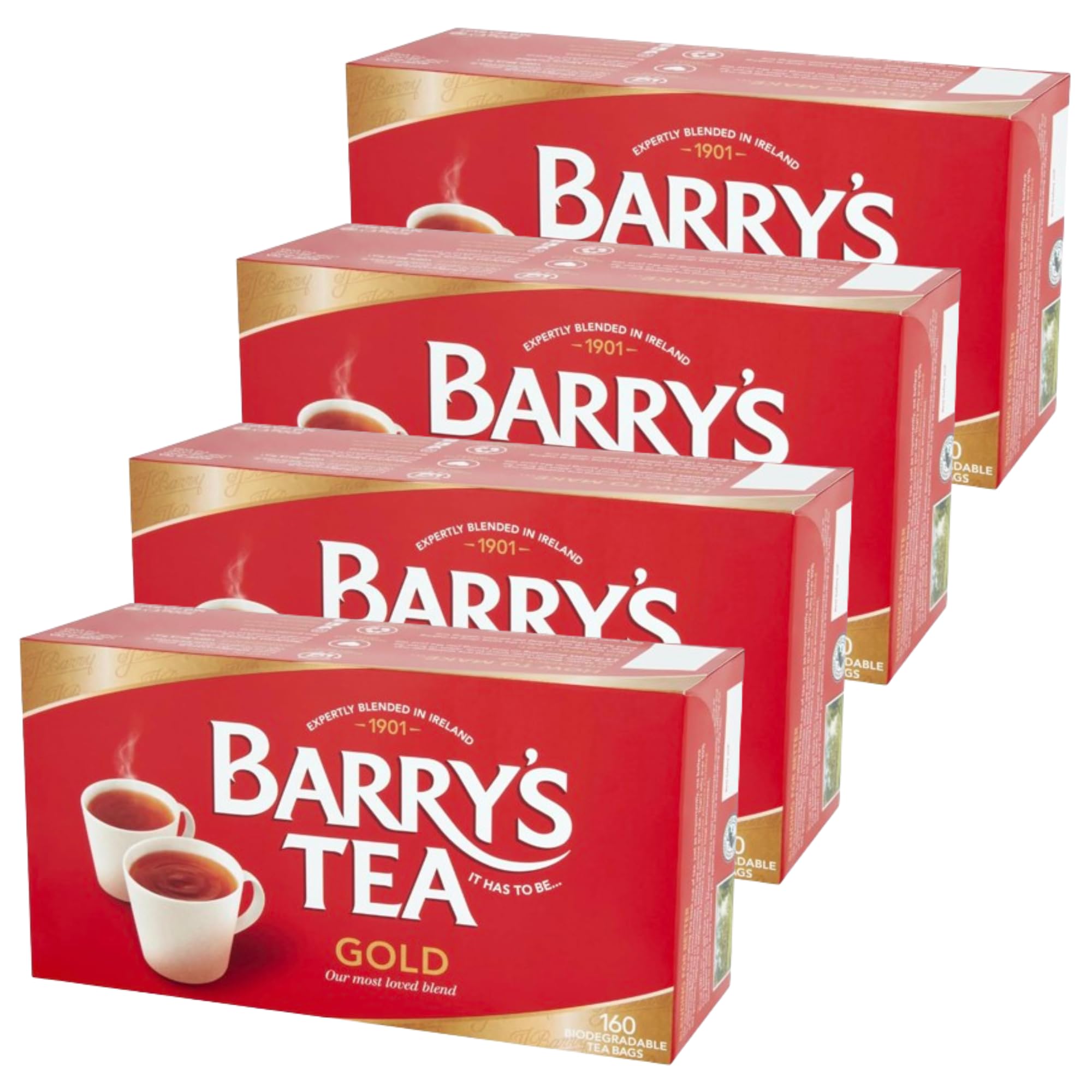 Barry's Tea Gold Blend - 80 Teabags - 250g - Expertly Blended in Ireland