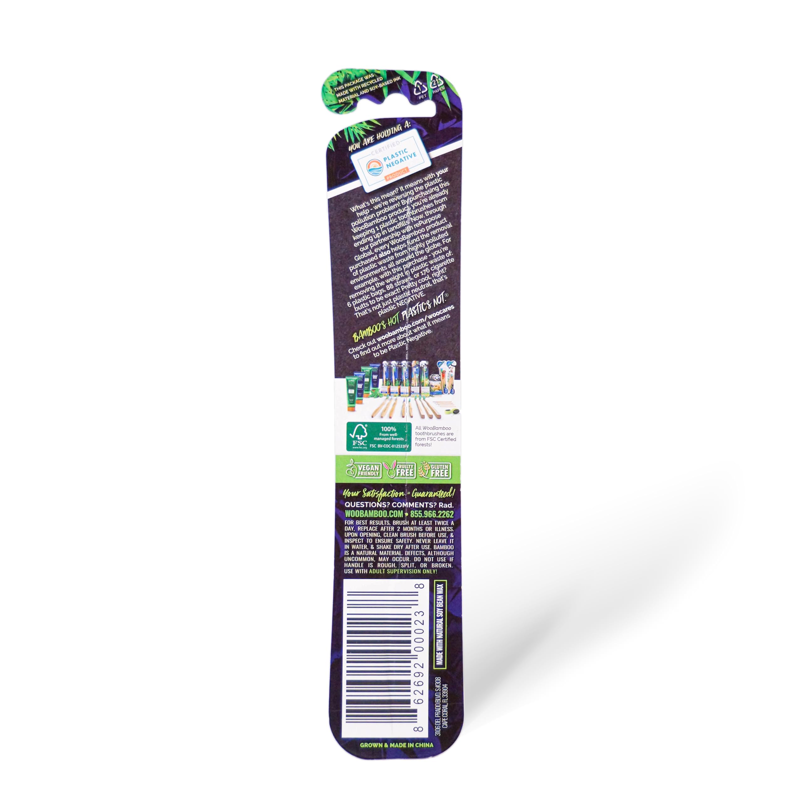 Woobamboo Standard Handle Medium Bristle Toothbrush, 0.6 Ounce
