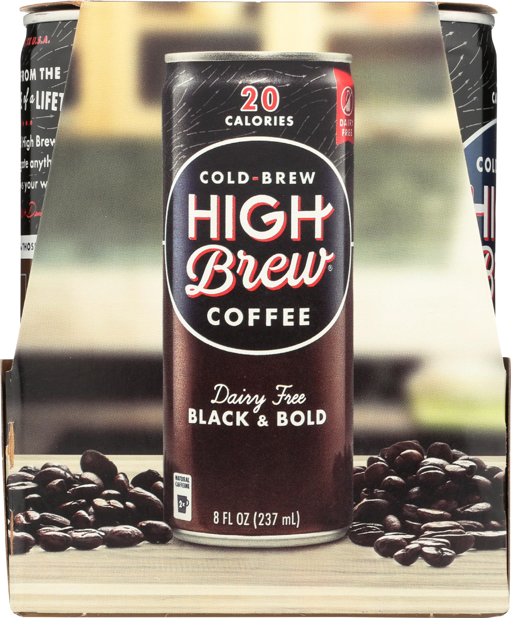 High Brew Coffee Cold-Brew, Black and Bold, 8 fl oz