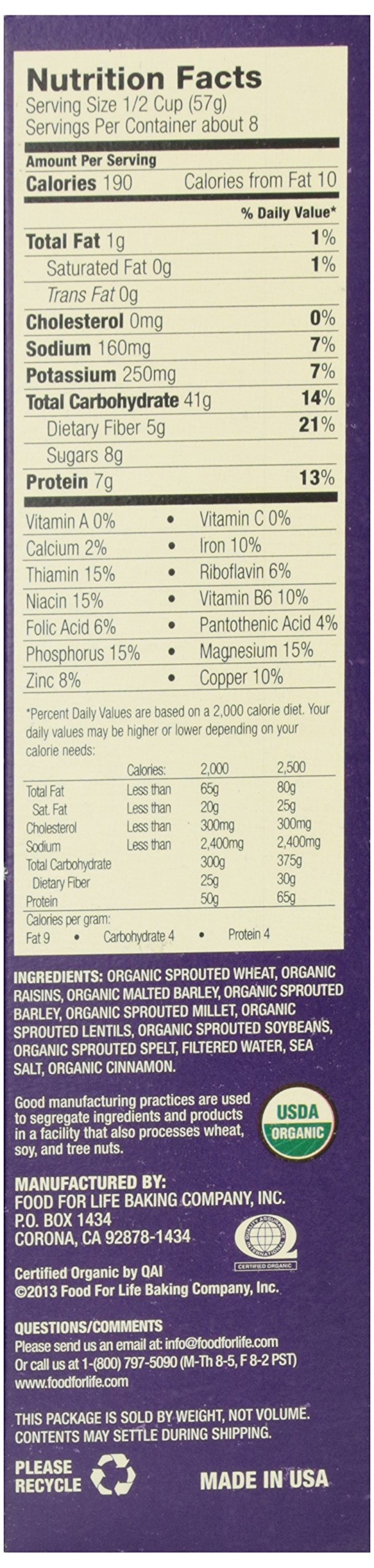 Food for Life Ezekiel 4:9 Organic Sprouted Grain Cereal