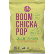 Angie's BOOMCHICKAPOP Sea Salt Popcorn, 4.8 oz Bag, Pack of 12