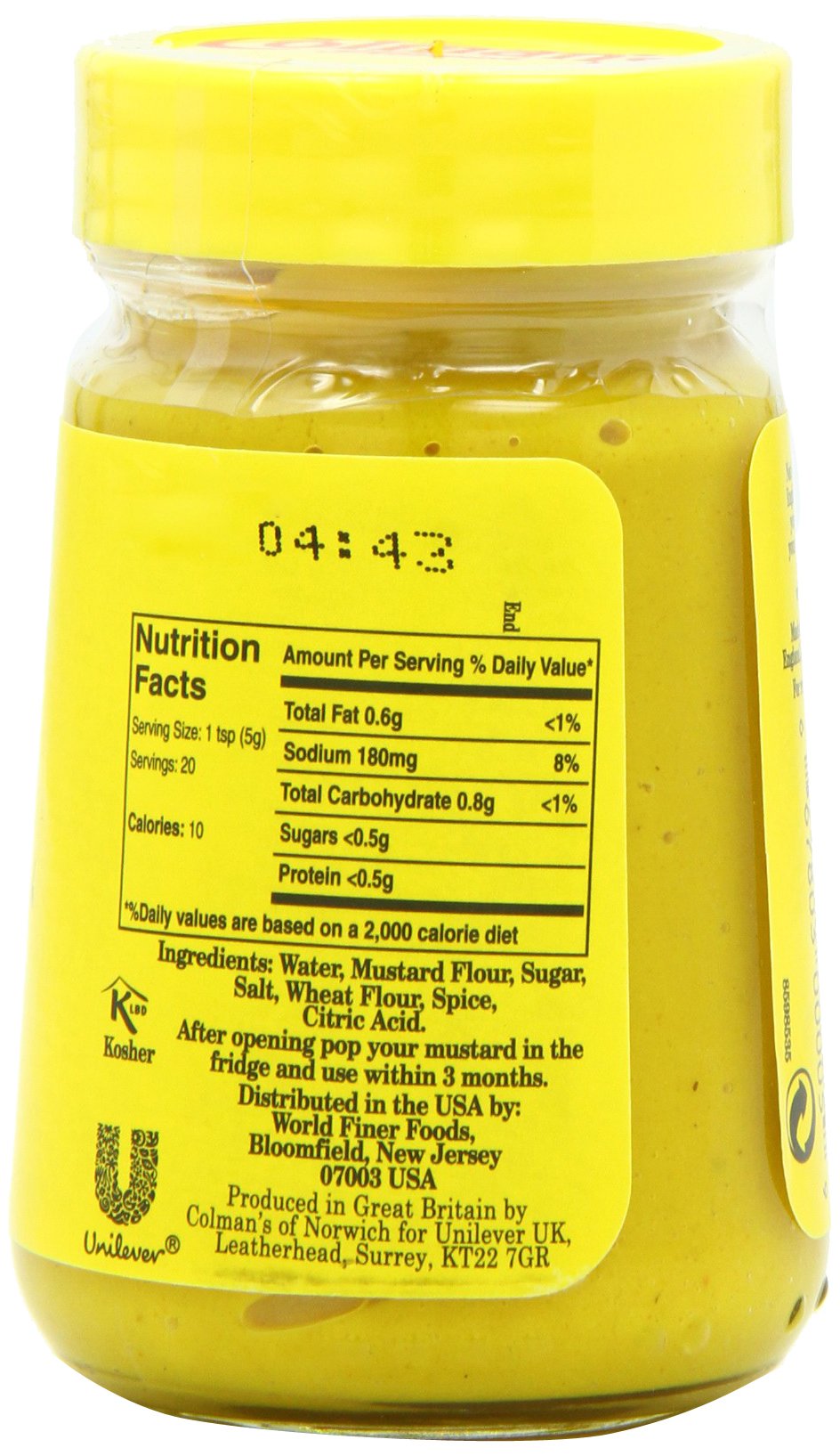Colman's Prepared Mustard, 3.5-Oz., Pack of 6