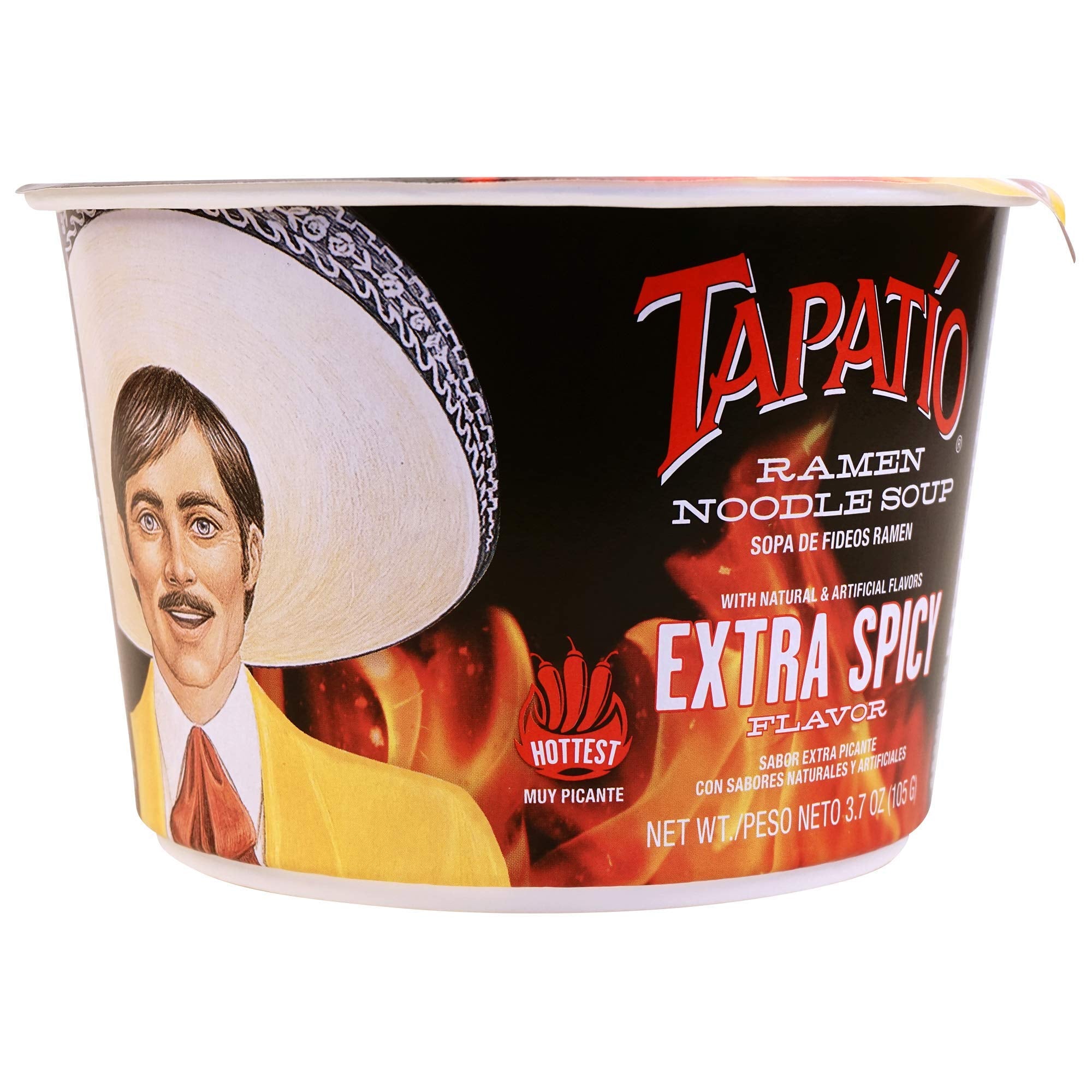 Tapatio Ramen Noodle Bowl 105g, Extra Spicy Flavor (Bulk Case of 6)