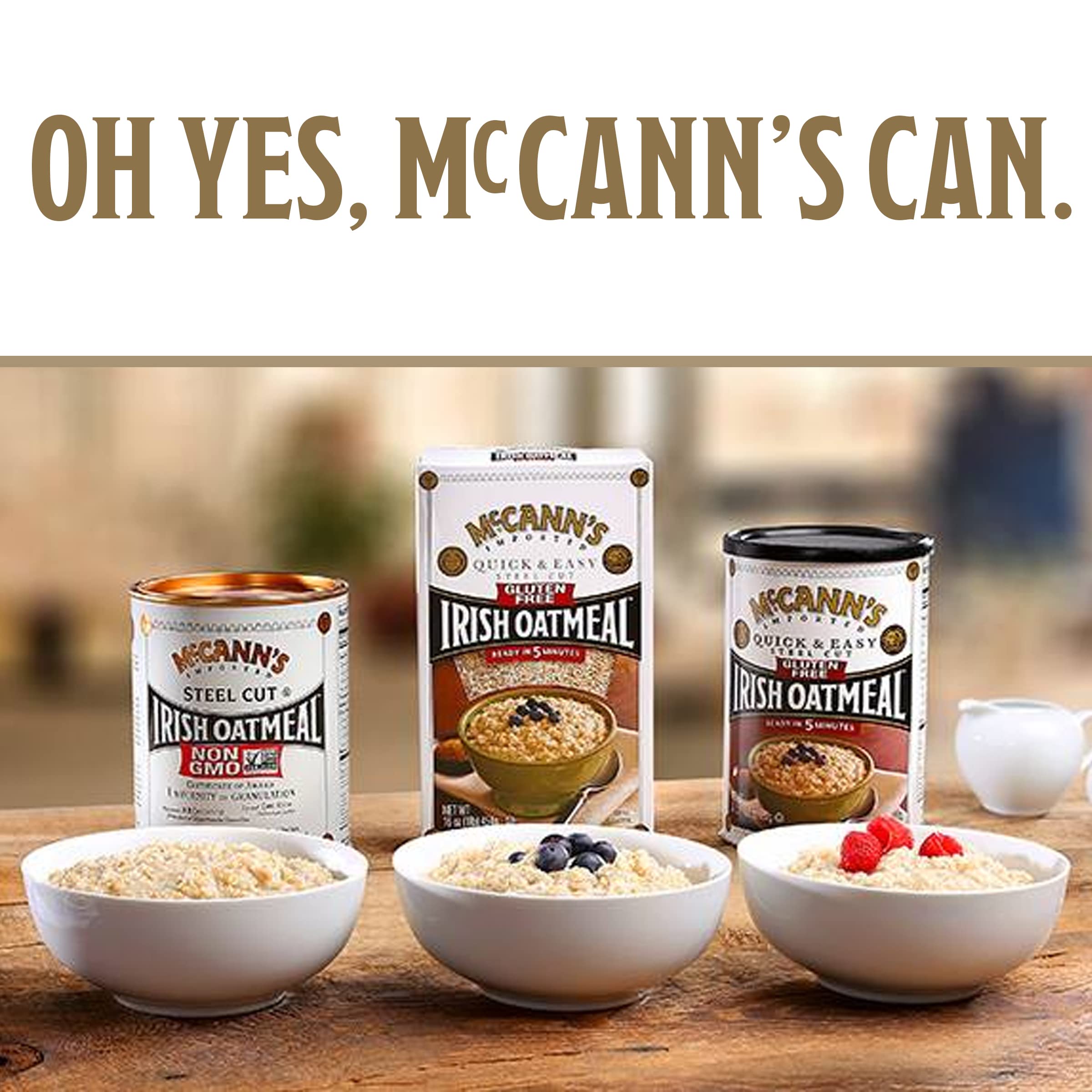 McCann's Irish Oatmeal, Quick & Easy Steel Cut Oats, 24 Ounce