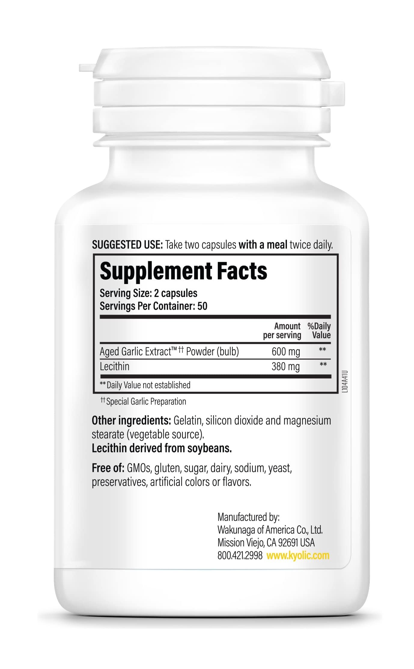Kyolic Aged Garlic Extract Formula 104, Cholesterol Health