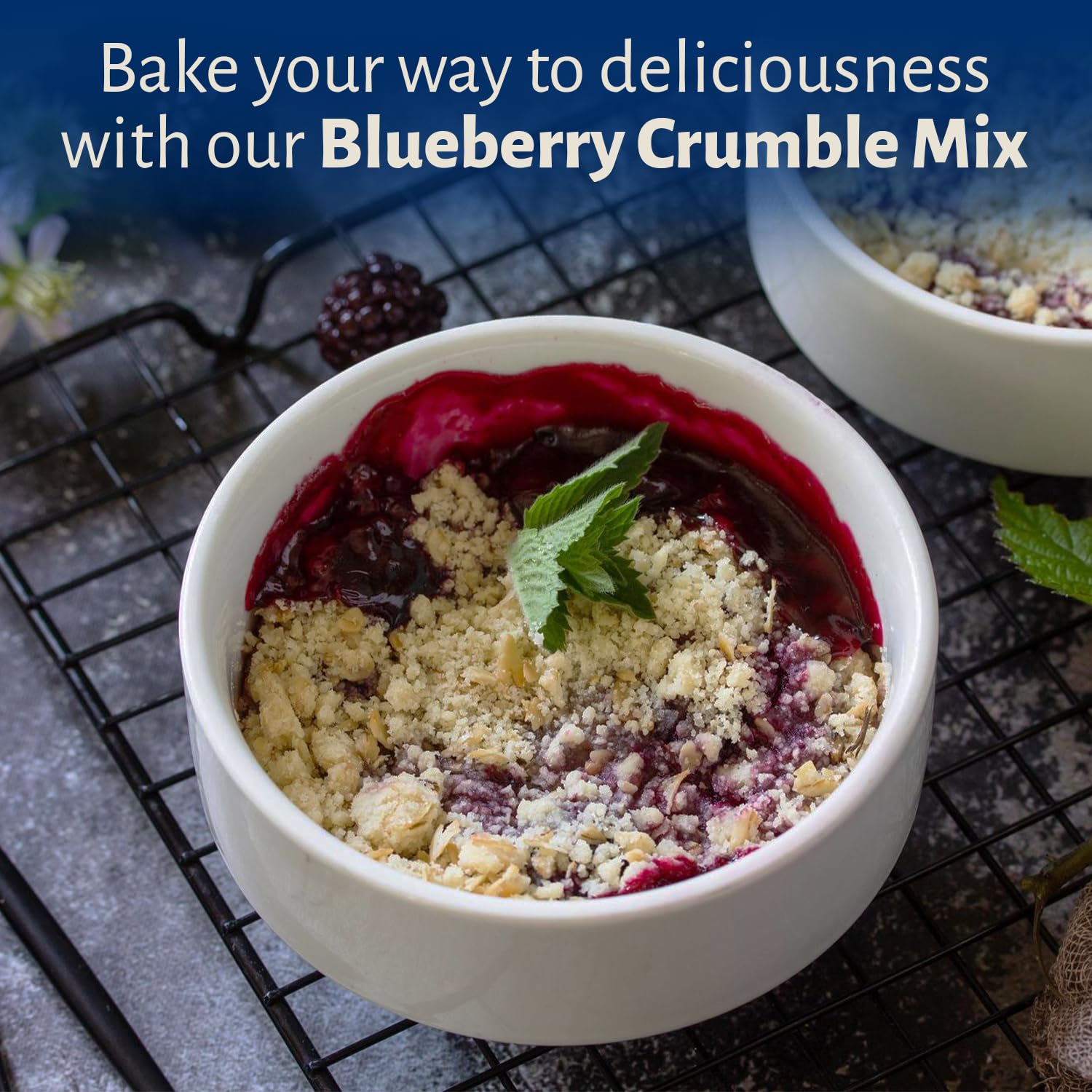 Calhoun Bend Mill Blueberry Crumble Mix | Delicious Easy to Make Crumble Dessert | Perfect for Blueberries or Your Favorite Fruits | Classic Dessert | Ideal for Baking Enthusiasts - 8 Oz (Pack of 6)