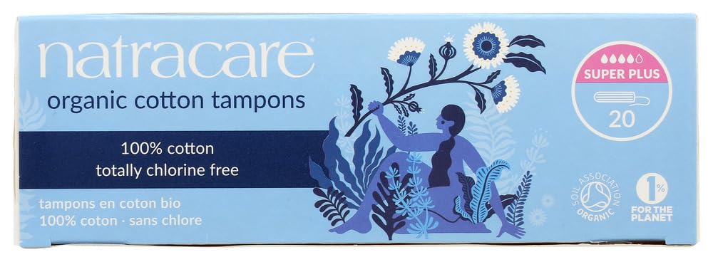 Natracare 2002 Organic All Cotton Tampons 20 Count