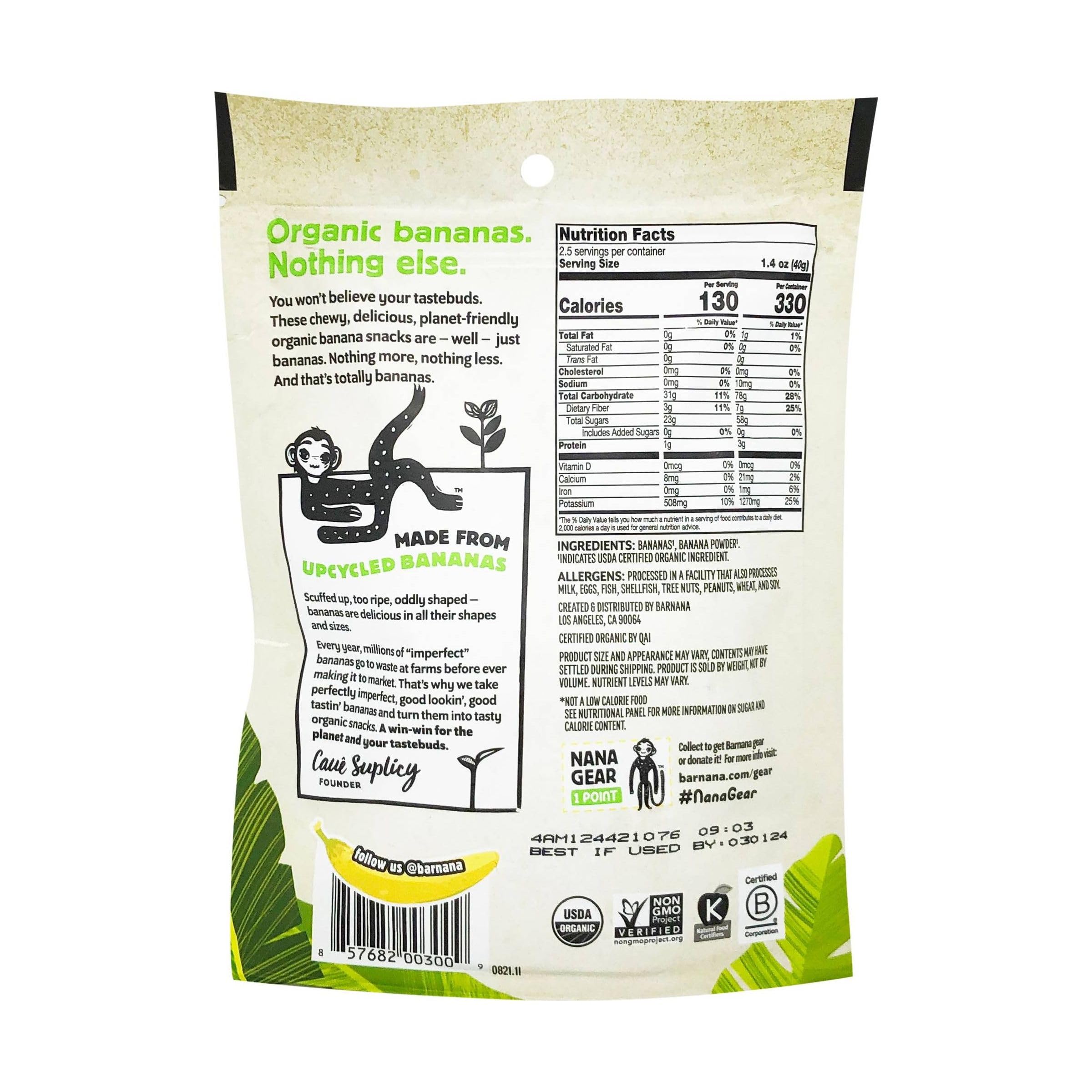 Barnana Organic Chewy Banana Bites