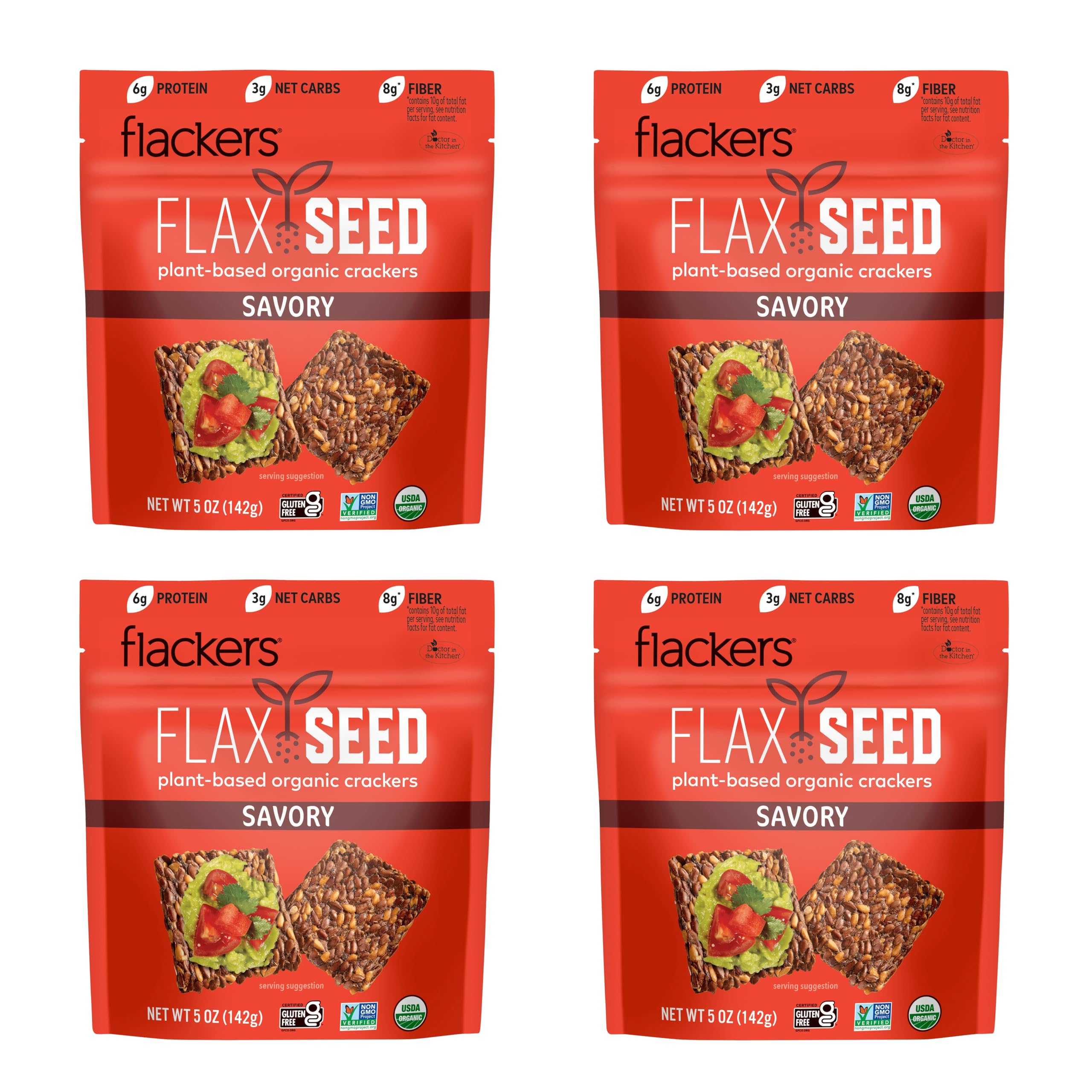 Sea Salt Flaxseed Crackers