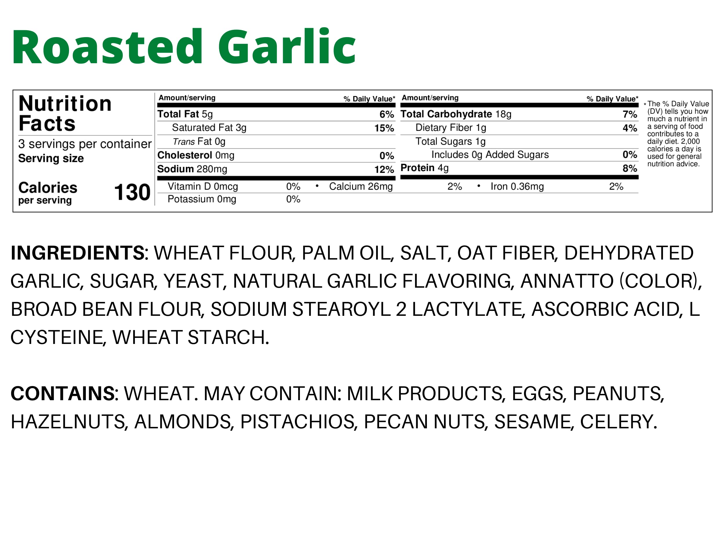 7Days Bagel Chips, Roasted Garlic, Natural, Non-GMO (3.17oz, Pack of 12)