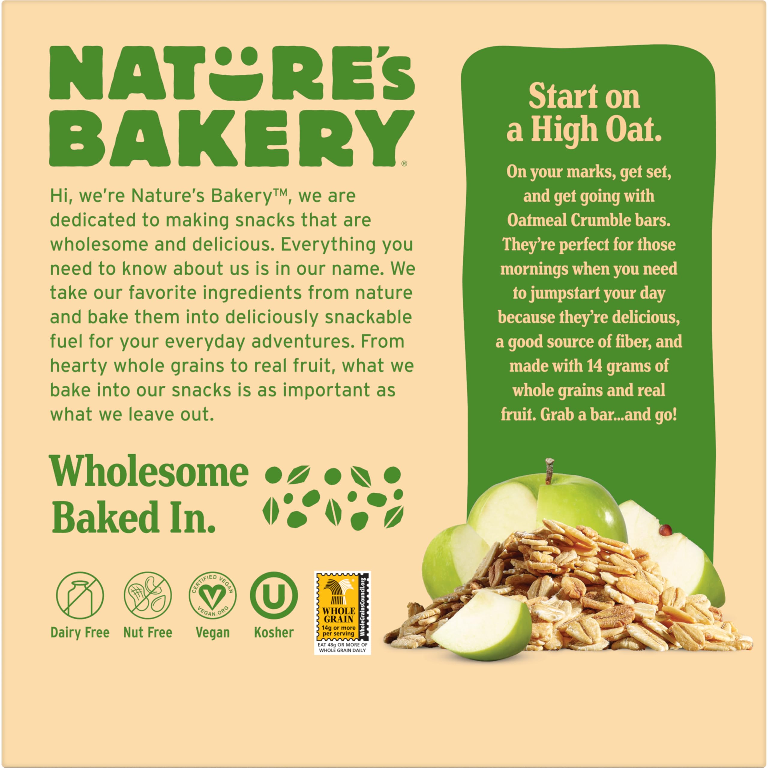 Nature's Bakery Oatmeal Crumble Bars Oz