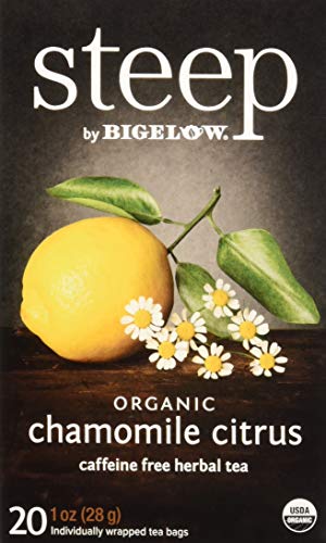 BIGELOW TEA Steep Herbal Tea Flavored Caffeine Free Teabag Box Organic
