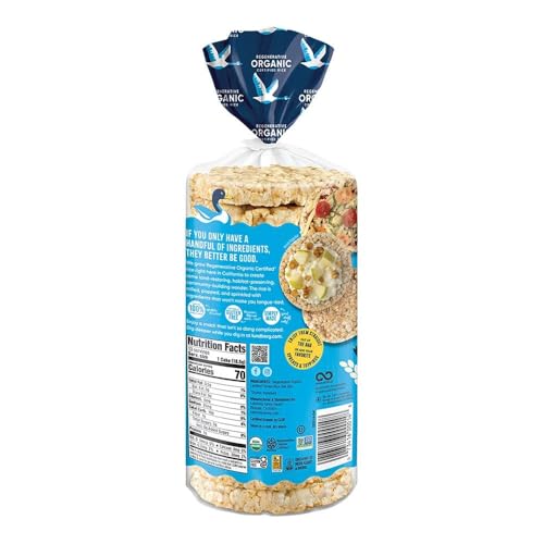 Lundberg Organic Brown Rice Cakes, Gluten-Free, Healthy Snacks