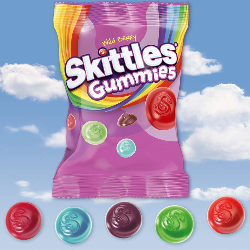SKITTLES Wild Berry Gummy Candy, Gummy Snacks, Individually Wrapped Candy Bags Bulk, 5.8 oz Bag (Pack of 12)