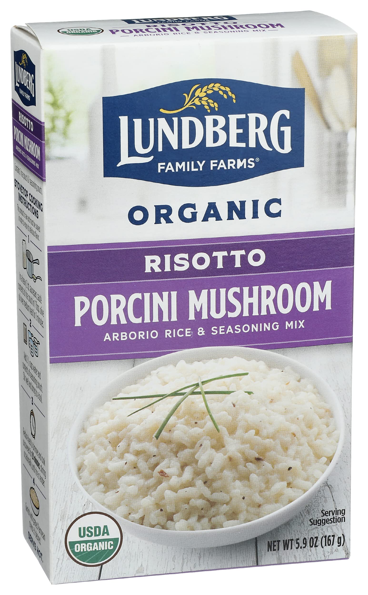 Lundberg Family Farms, Risotto Porcini with Wild Porcini