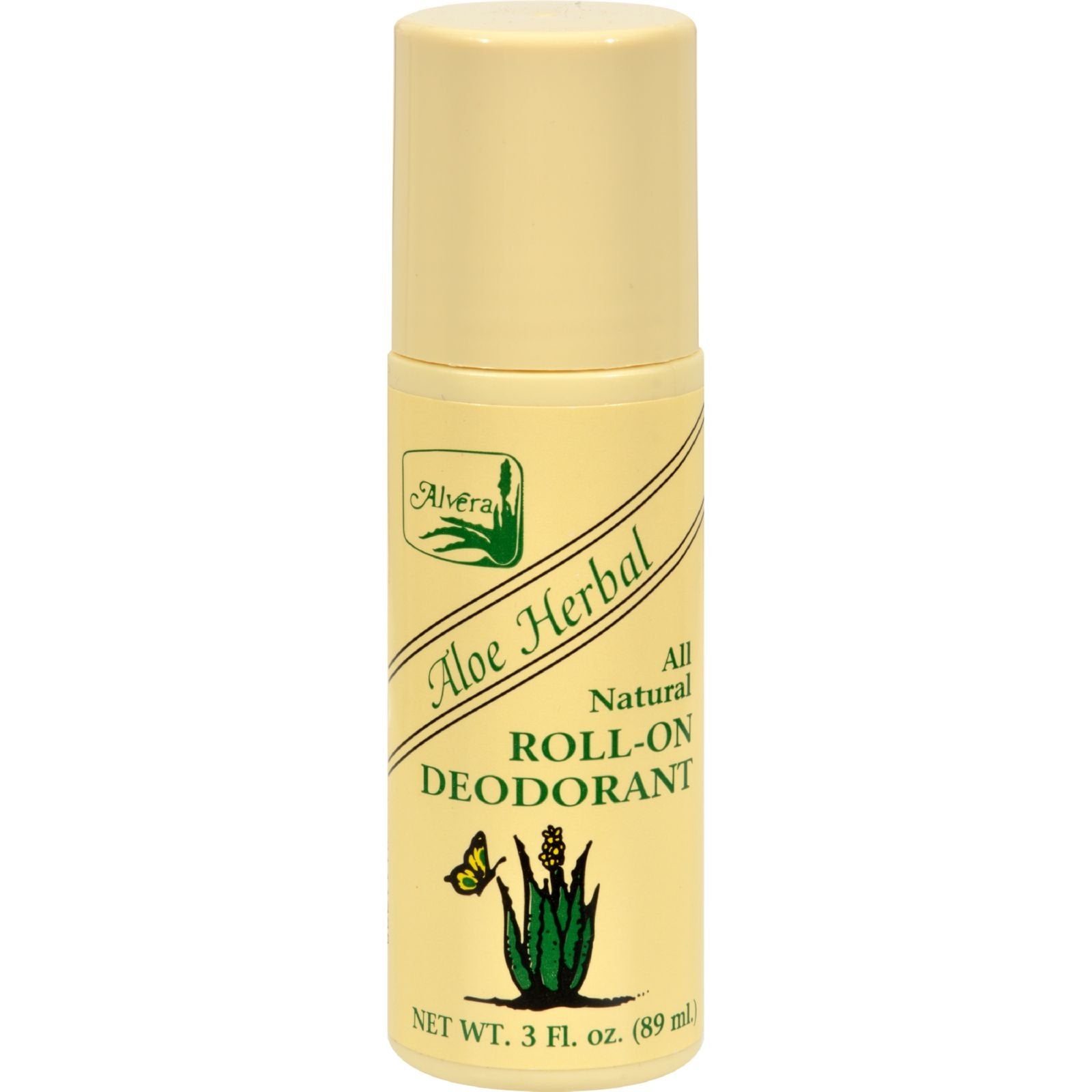Alvera All Natural Roll-On Deodorant Aloe Herbal - 3 fl oz2