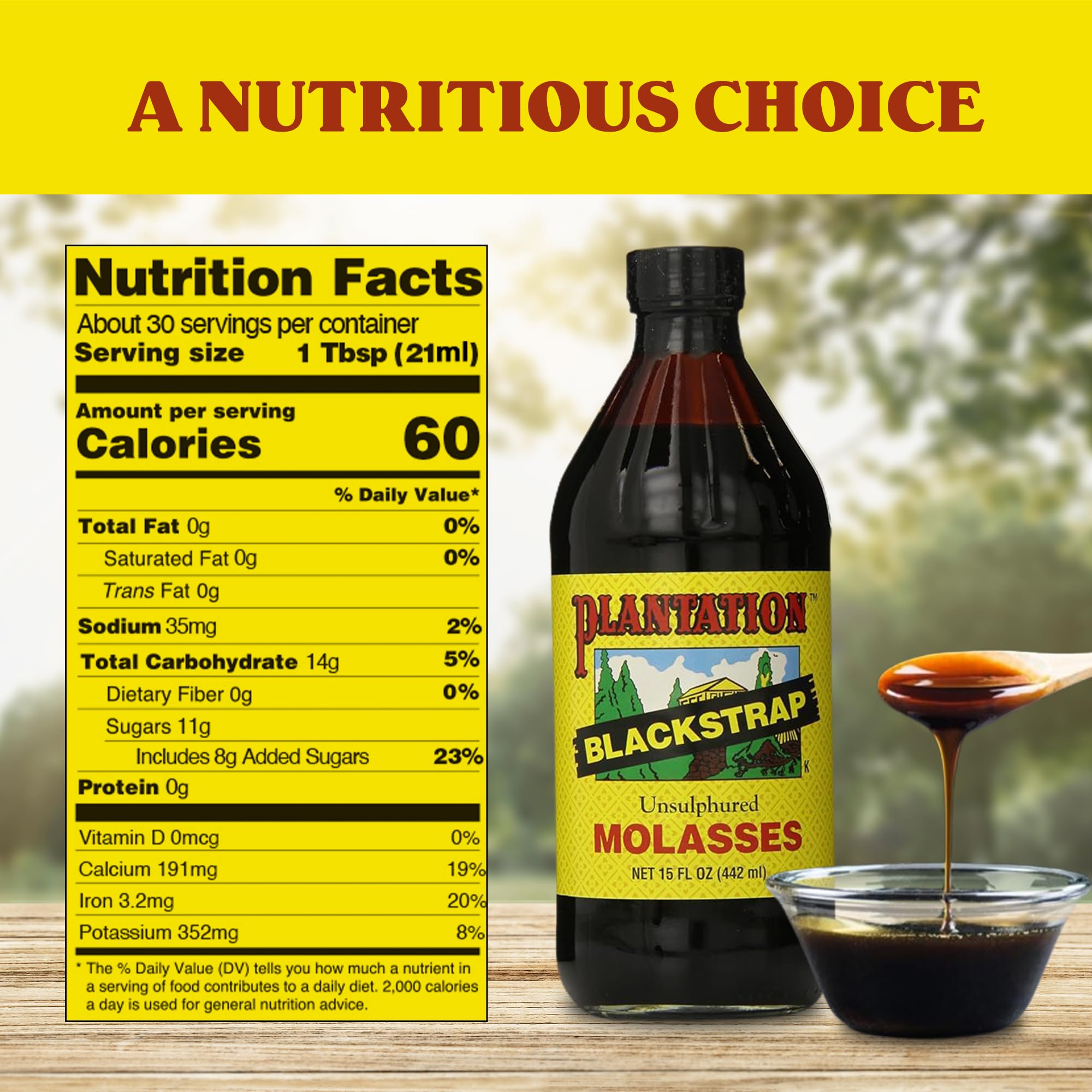 Plantation Blackstrap Molasses 15 oz