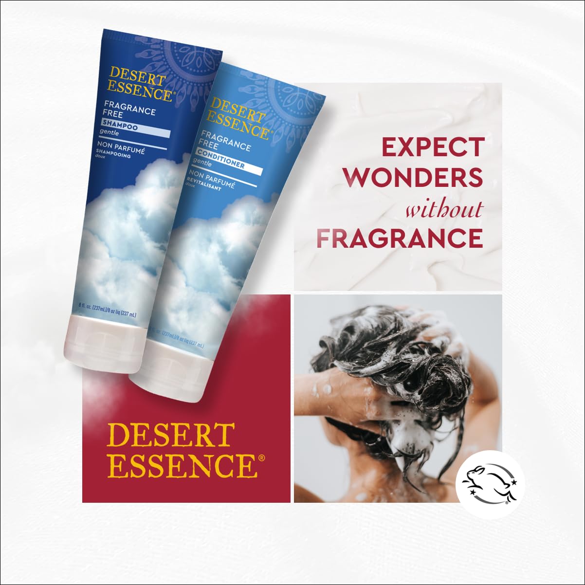Desert Essence Fragrance Free Conditioner - Pure - 8 Fl Ounce - Gloss & Shi