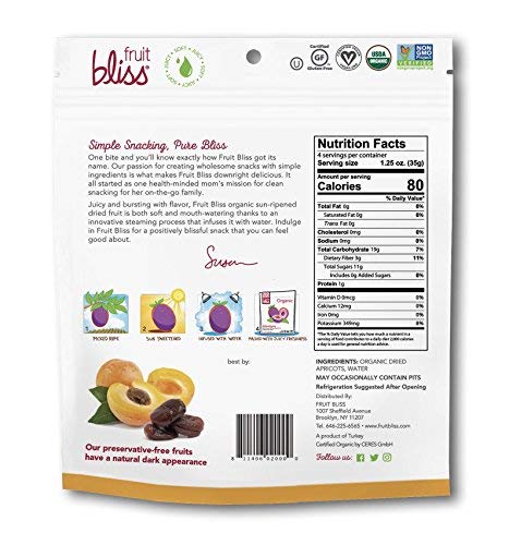 Unsulfured Turkish Apricots - Organic Apricots Dried Fruit Snacks - Healthy Snacks for On the Go & Post Workout Snacks - Non-GMO, Gluten-Free, Dried Apricot Fruit Snacks