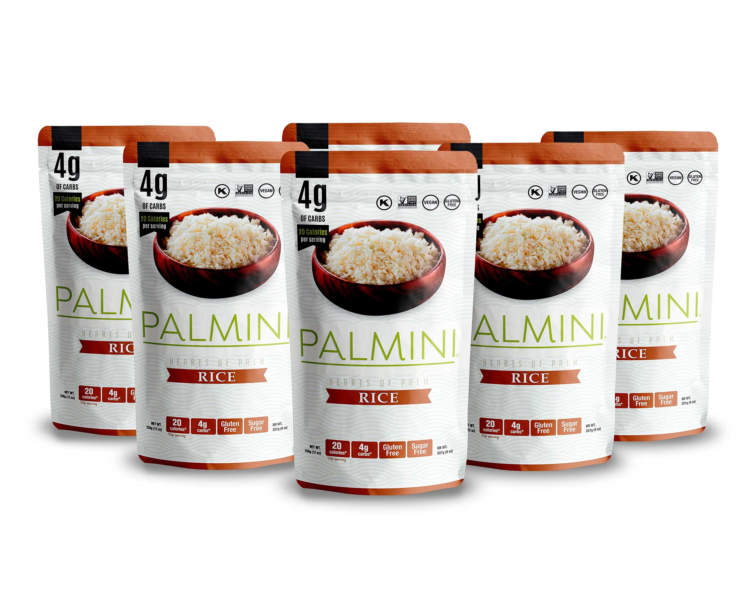 Palmini Rice | Low-Carb, Low-Calorie Hearts of Palm Rice | Keto, Gluten Free, Vegan, Non-GMO & Healthy | As seen on Shark Tank