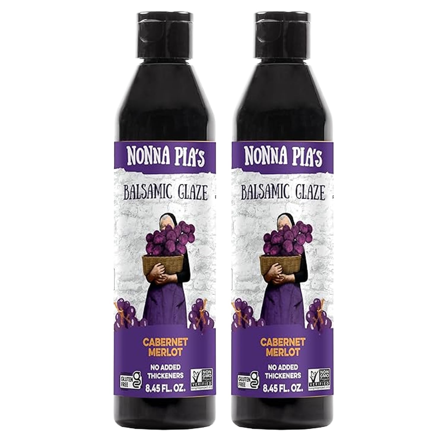 Nonna Pia's Balsamic Glaze | Aged Vinegar from Modena, Italy | Slow Simmered for a Thick, Velvety, and Robust Flavor | Perfect for Any Dish