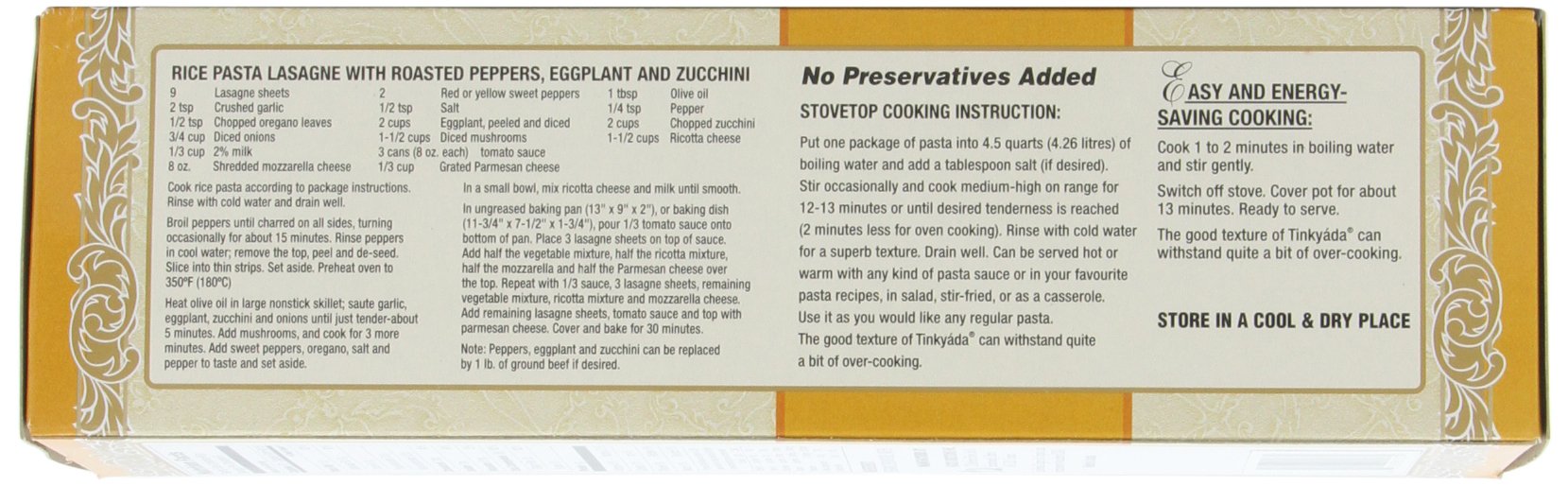 Tinkyada Brown Rice Pasta, Lasagne, 10-Ounce (Pack of 6)