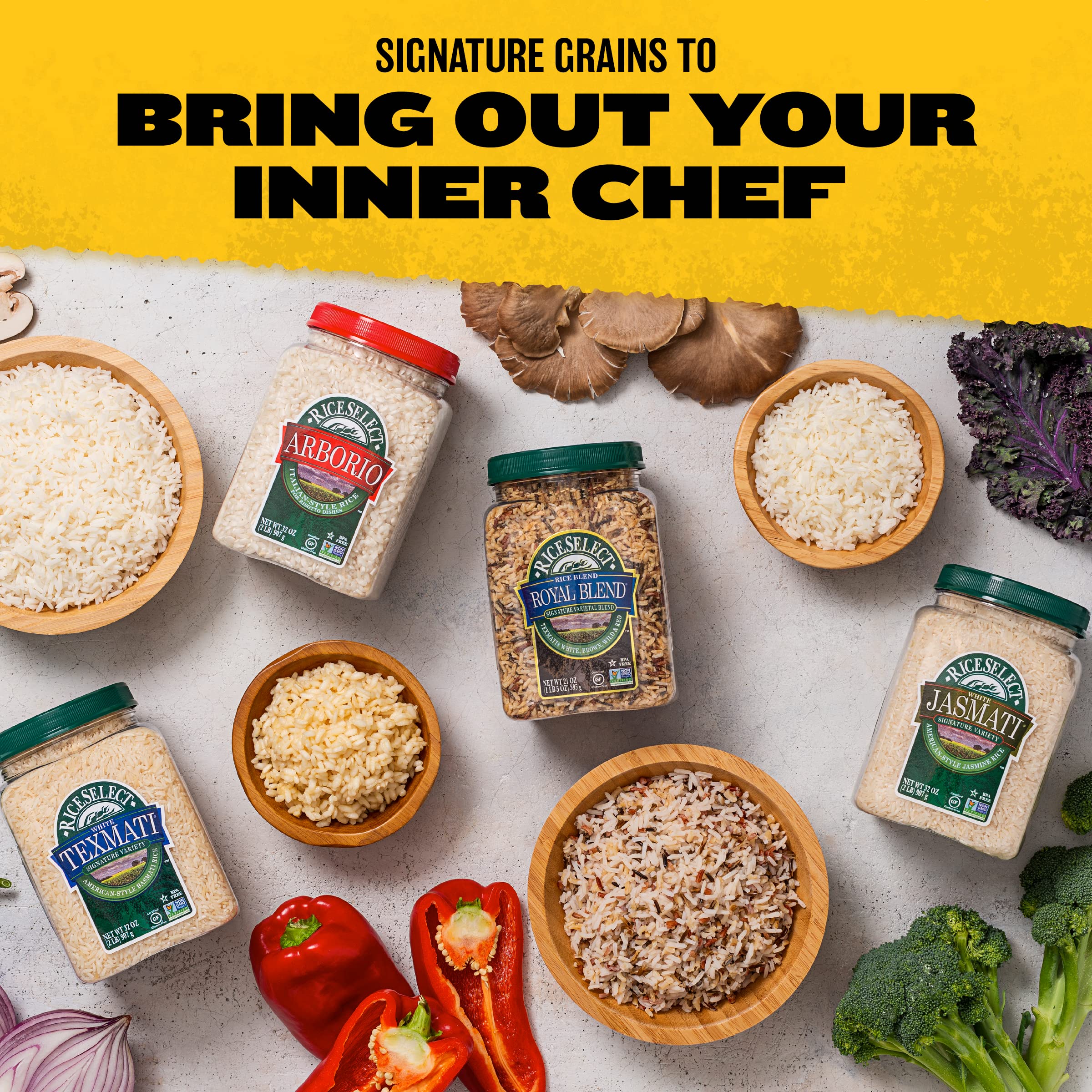 Rice Select Premium Gluten-Free Rice, Non-GMO, Star-K Kosher, 32-Ounce Jar