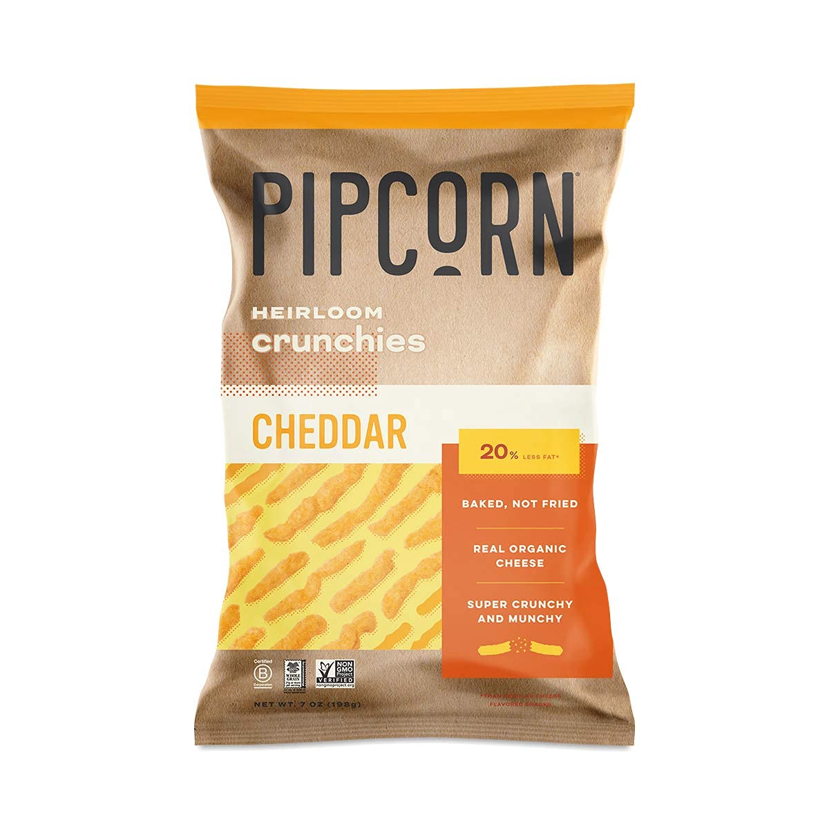 Pipcorn, Cheddar Crunchies, 7 Ounce