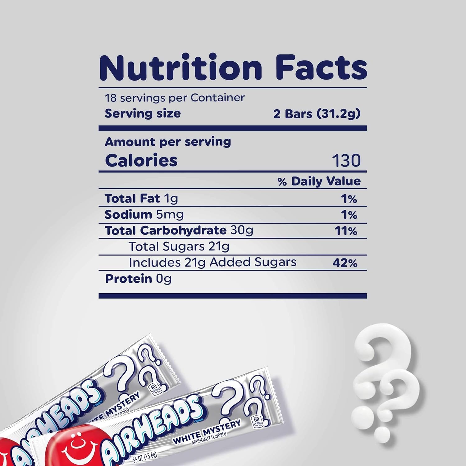 Airheads Variety 5 Full Size Bars Pack with Counter Display, Assorted Flavors