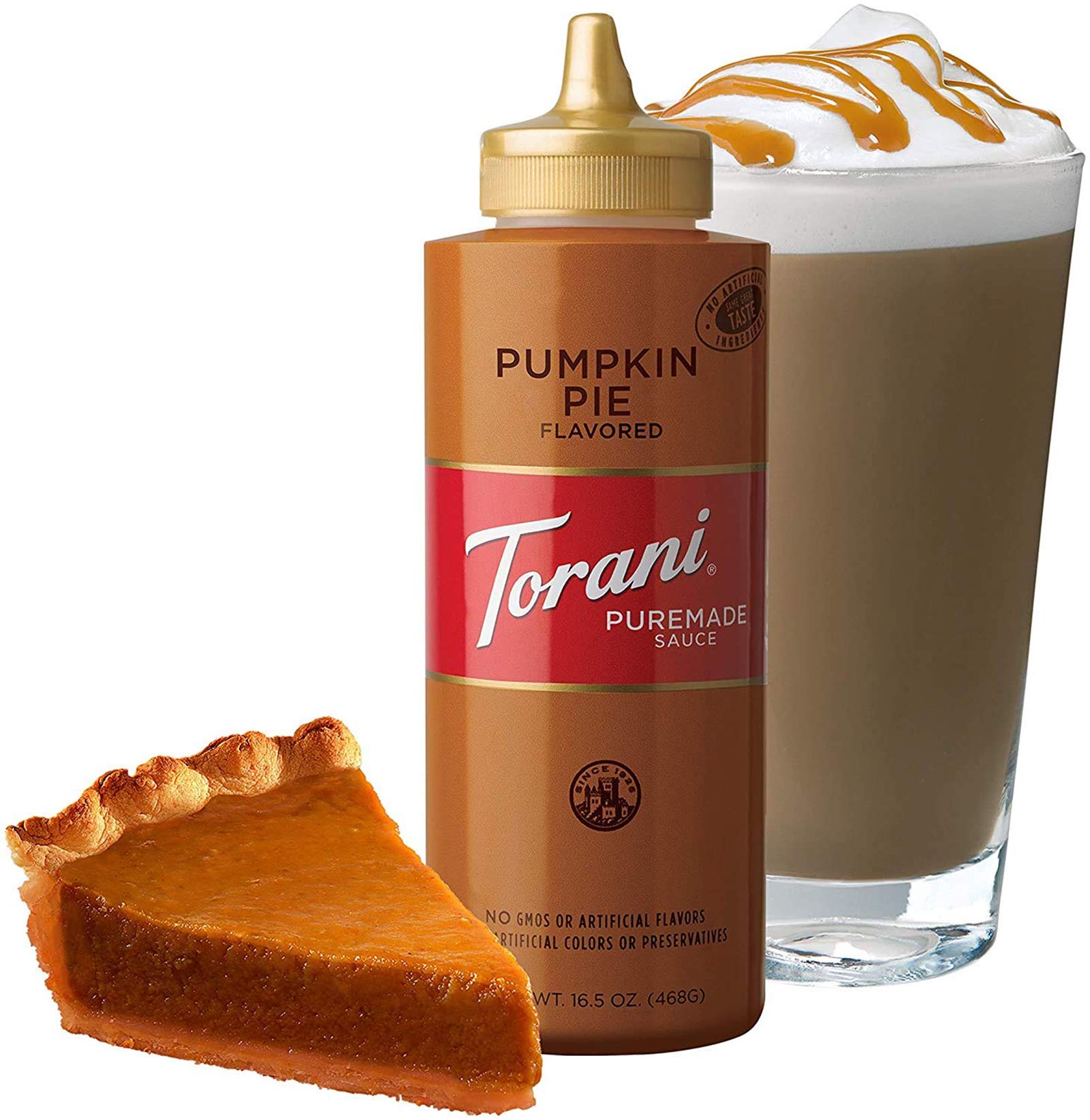 Torani Puremade Sauce, Pumpkin Pie, 16.5 Ounces (Pack of 4)