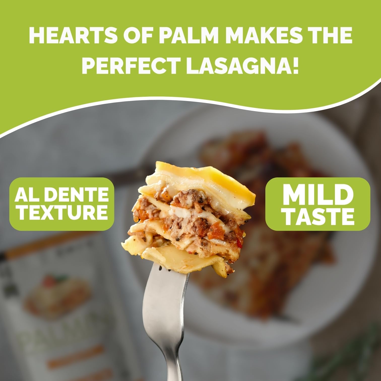Palmini Lasagna Sheets | Low-Carb, Low-Calorie Hearts of Palm Lasagna Sheet | Keto, Gluten Free, Vegan, Non-GMO | As seen on Shark Tank |(12 Ounce - Pack of 1)