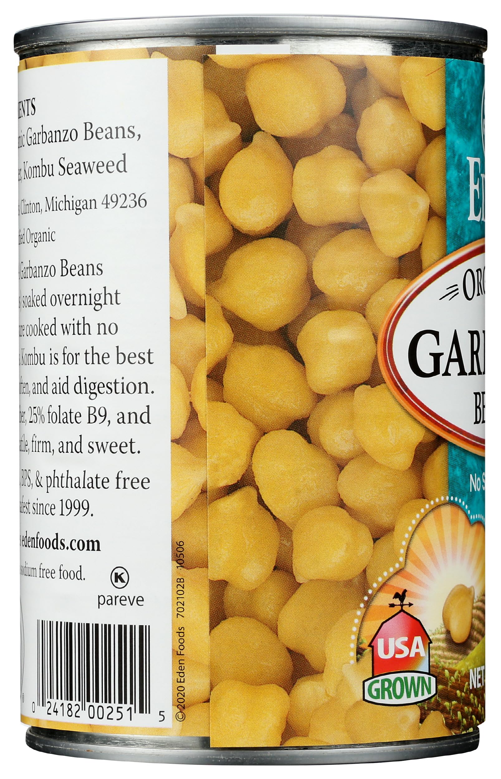 Eden Organic Garbanzo Beans, No Salt Added