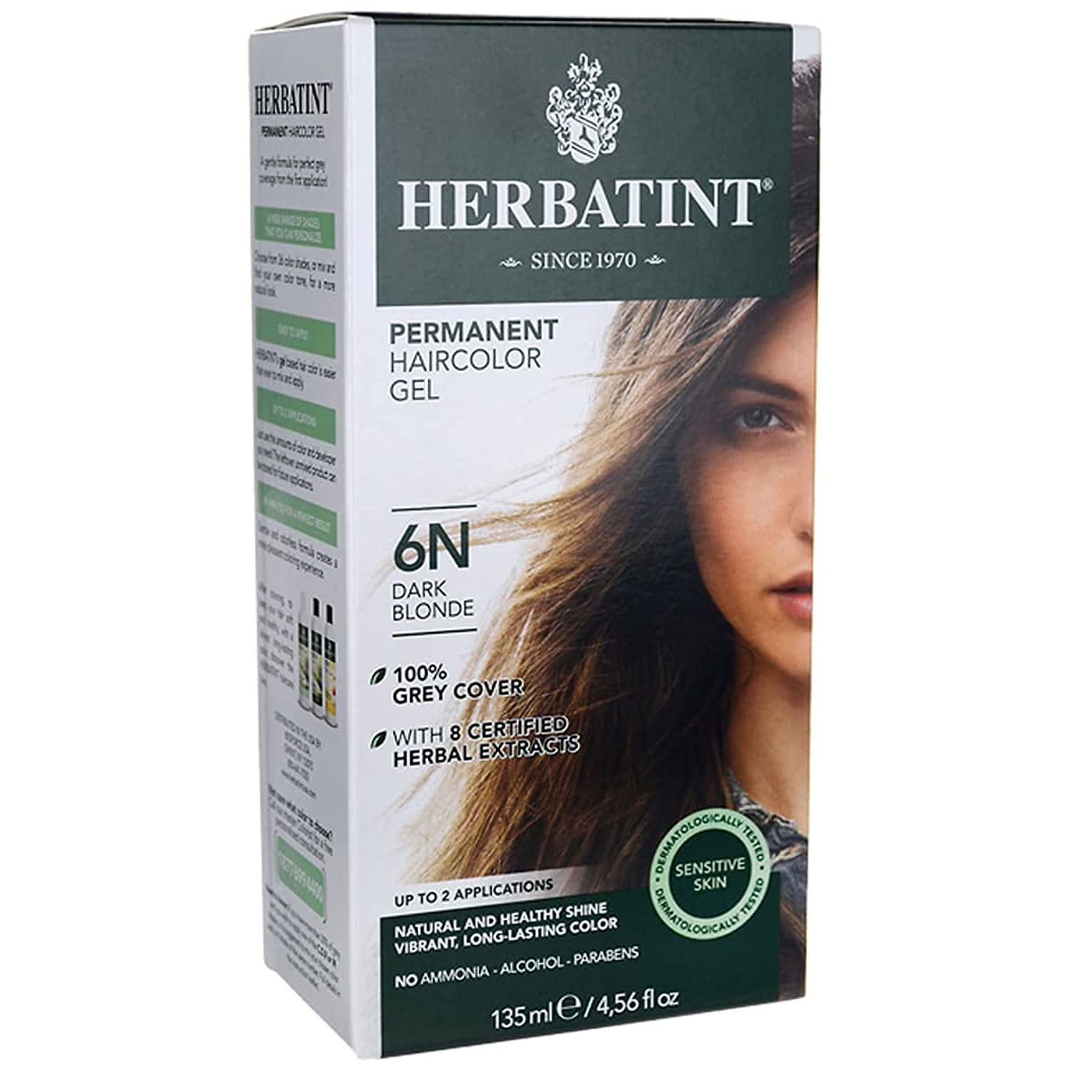 Herbatint Permanent Haircolor Gel 6N Dark Blonde 1 Box